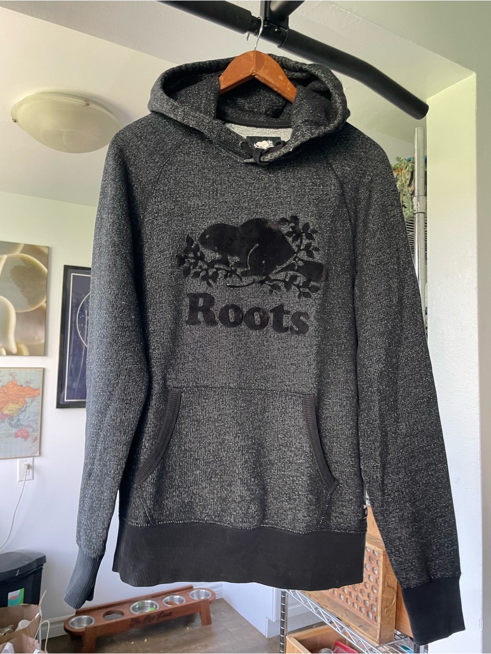 Roots Organic Original Kanga Hoodie in Black